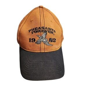 Pheasants Forever 1982 Embroidered Baseball Cap Orange Black Men's Outdoor